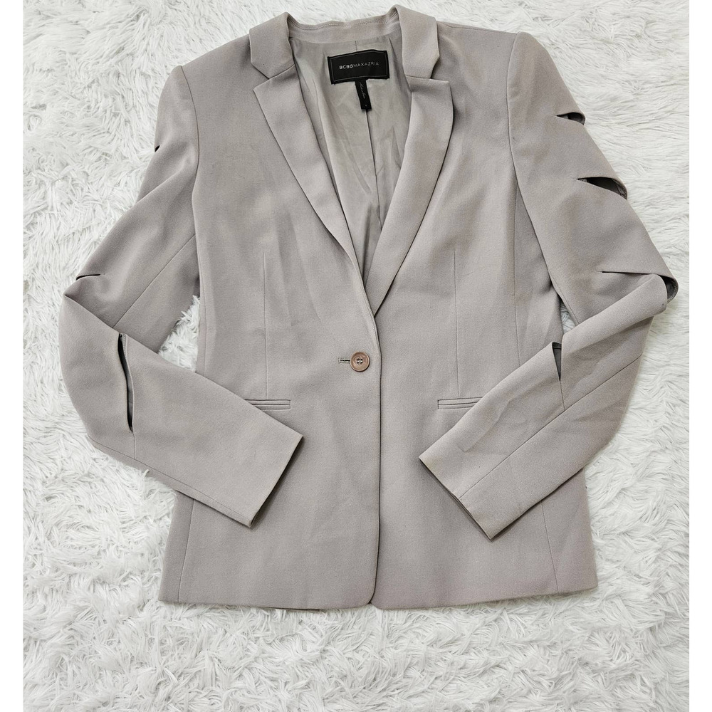 BCBGMaxazria Women's Gray Brent Jacket in‎ Silver Dove. Size S